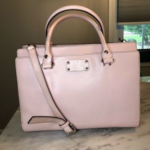Kate Spade Pale Pink Tote Bag with Crossbody Strap